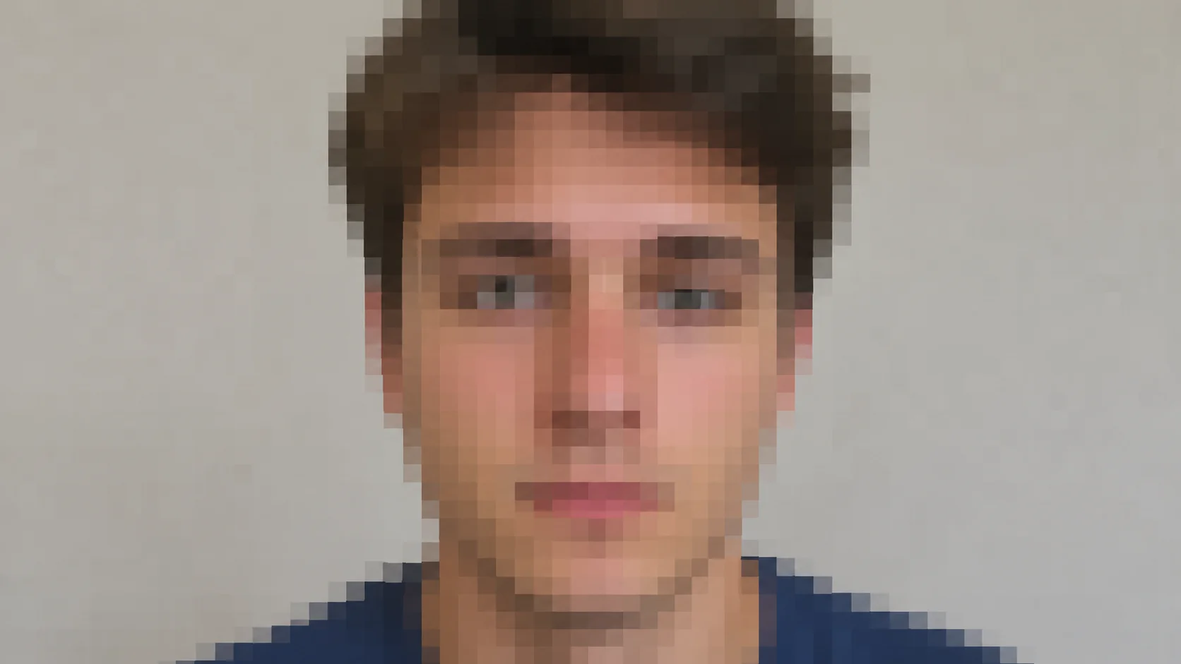 Compressed portrait before pixel cleanup